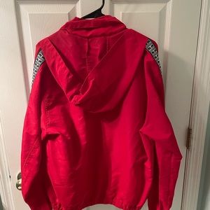 Red obey windbreaker